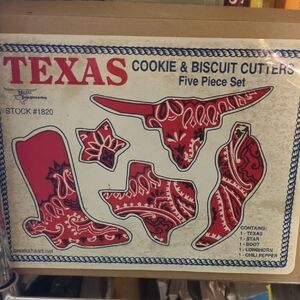 Texas Cookie & Biscuit Cutters Set - Red